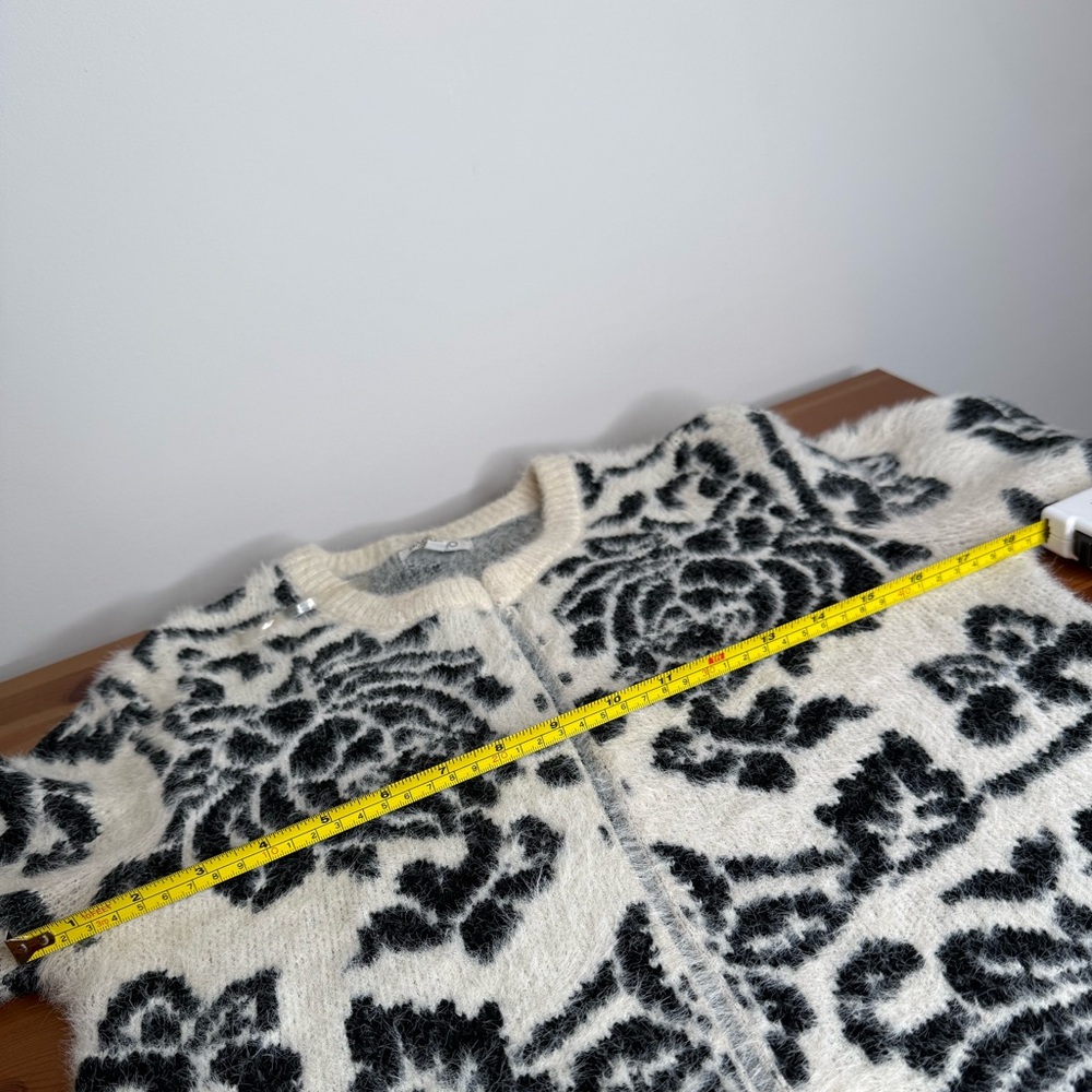 baciano black and white long cardigan size small - Picture 7 of 8